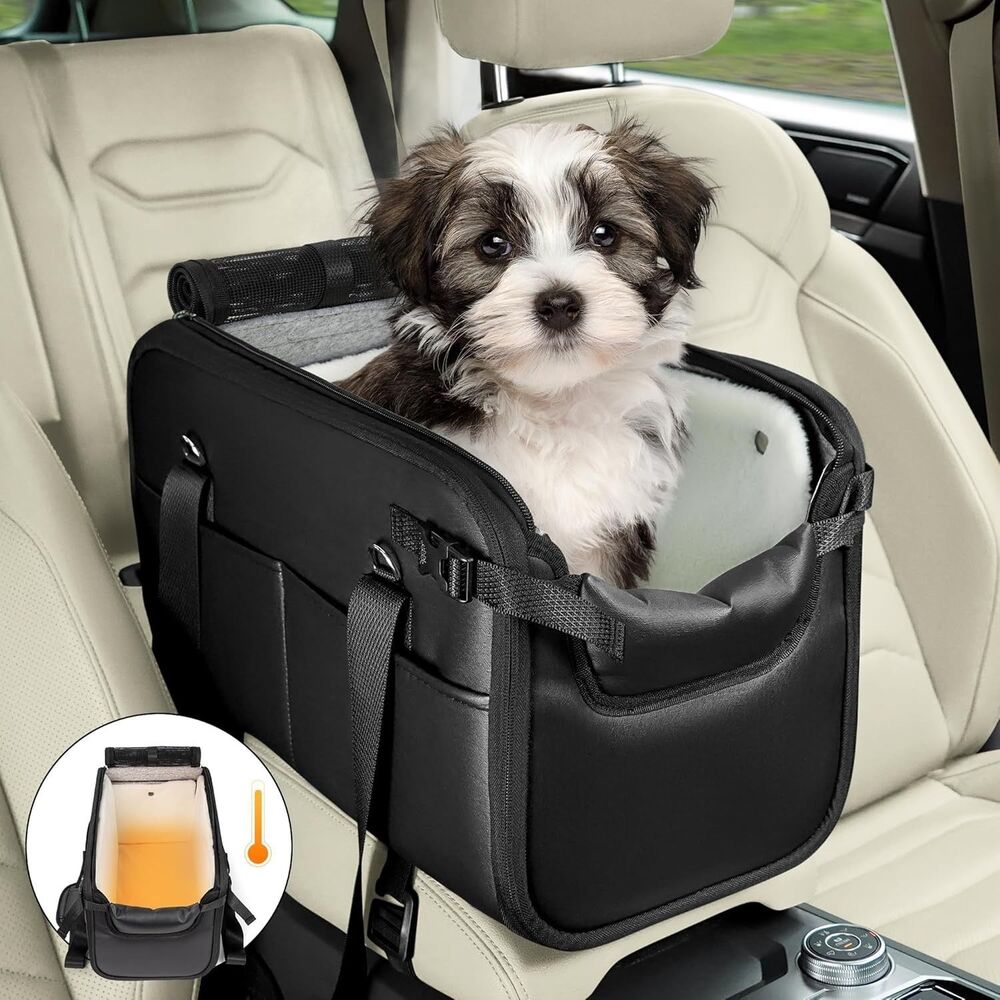 WOYYHO 18lbs Dog Car Seat for Small Dogs with Removable Velvet Liner, Luxury NEW